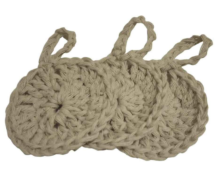 100% Hemp Face Scrubbers — Eco-Friendly, Reusable & Biodegradable