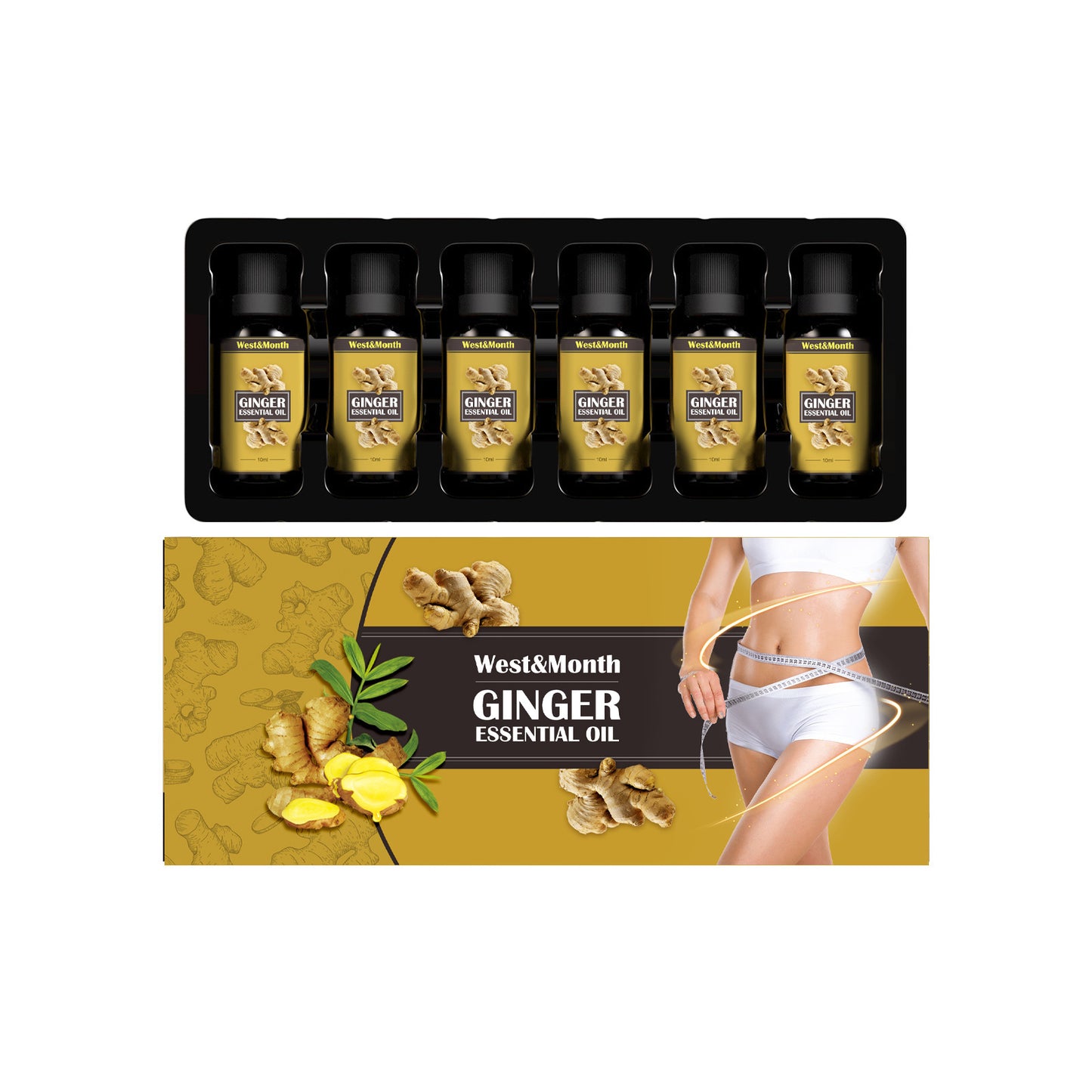 Ginger Body Shaping Essential Oil Massage Firming Belly Thigh Muscle Moisturizing Skin Body Shaping Essential Oil