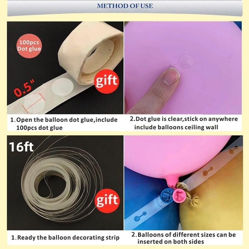 104pcs Navy Blue And Gold White Balloon Garland Arch Kit For Wedding Birthday Party Baby Shower Girl Bridal Shower Birthday Party Decorations