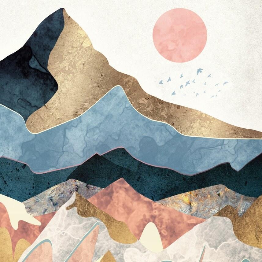 Zen Mountains Tapestry