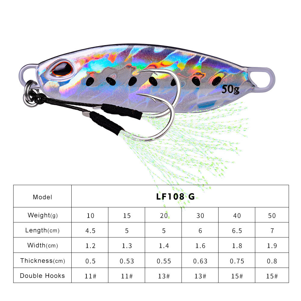 10-color Slow-rolling Iron Plate Fishing Lure Simulation Fake Bait Fishing Gear