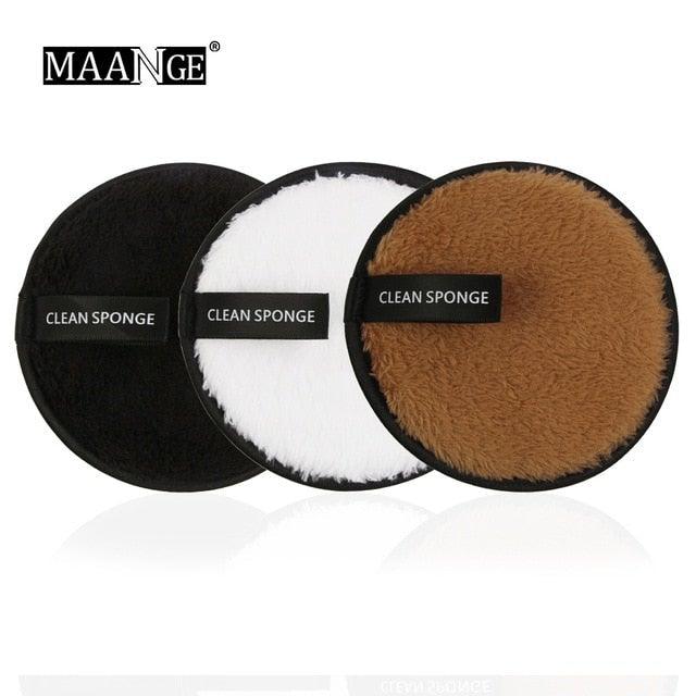 1/3PCS New Makeup Removal Sponge Flutter Wash Cotton Flapping Reusable Wet Sponge Face Puff Soft Natural Cleaner Premium Microfiber Cloth