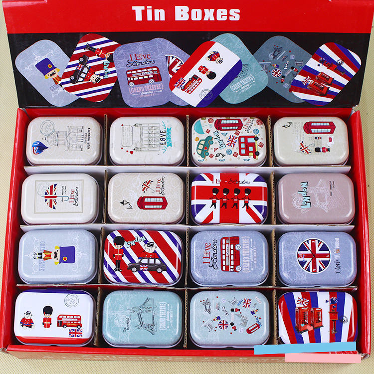 32 A Box Of Mini Rectangular Small Tin Box Chewing Gum Box Portable And Convenient Small Medicine Box Comfrey Cream Anti-Itch Cream Box