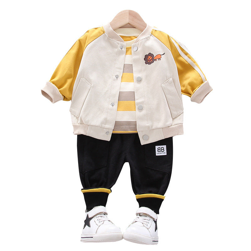 Children's autumn cartoon lion set