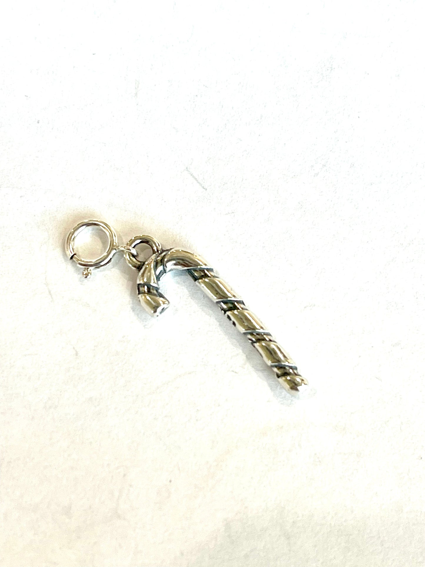 Handcrafted Sterling Silver CHRISTMAS CANDY CANE Charm