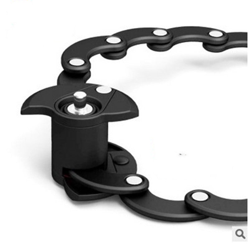 Bicycle chain strip folding lock
