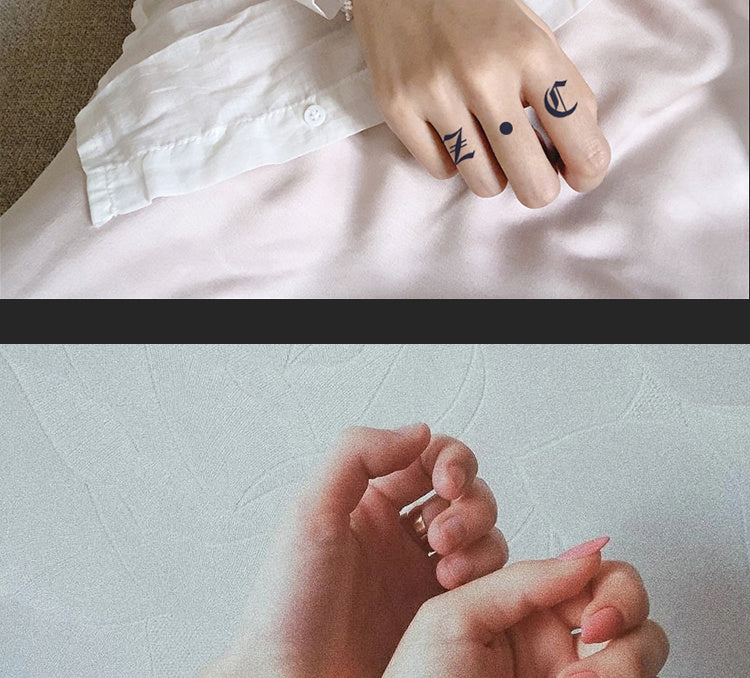 Herbal Finger Tattoo Sticker Waterproof For Men