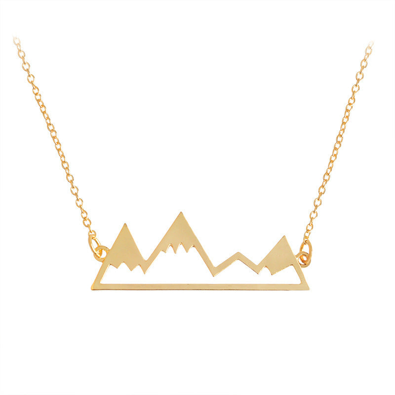 Creative mountain peak hollow necklace