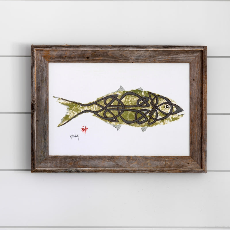 Coastal Art Celtic Fish Ocean Artist Inspired