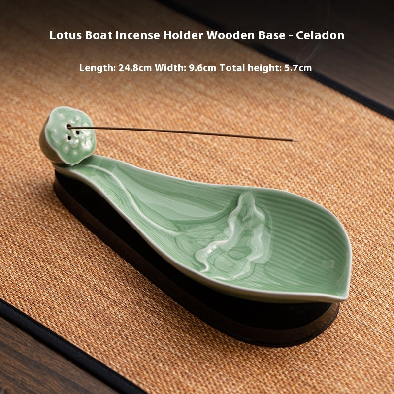 Lotus Boat Fragrance Ceramic Aromatherapy Home Zen