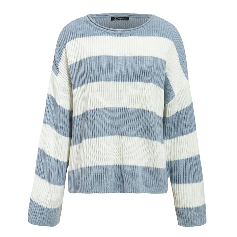 Autumn and winter pullover sweater stripes