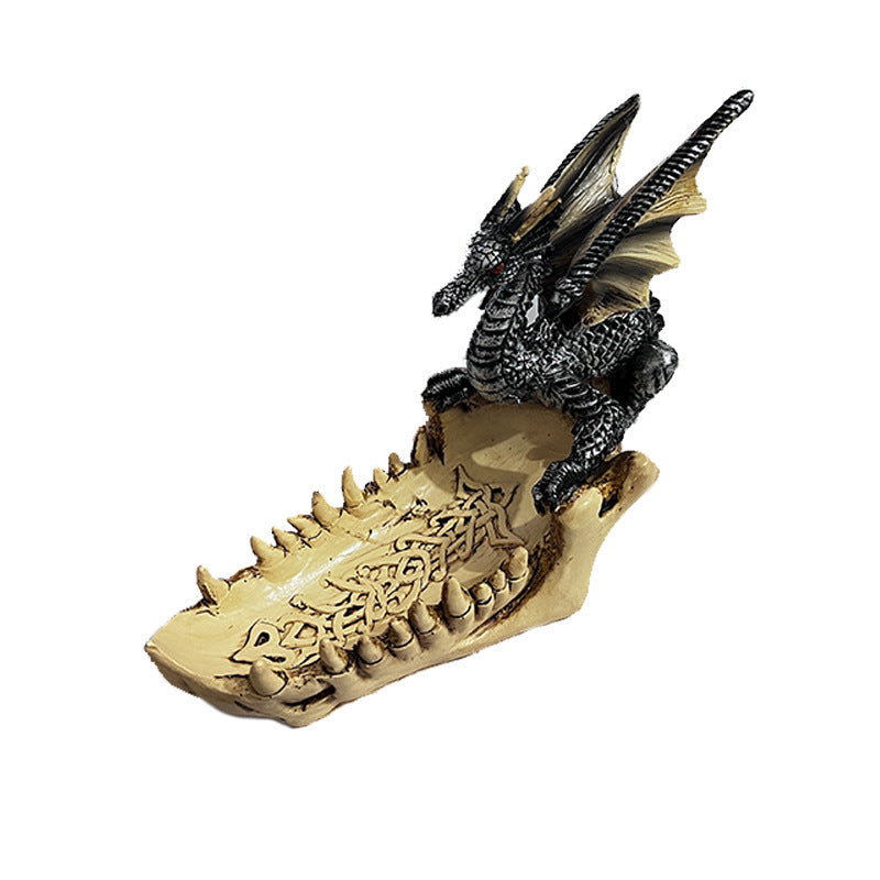 Modern Minimalist Resin Dragon Tooth Boat Sculpture Ornament