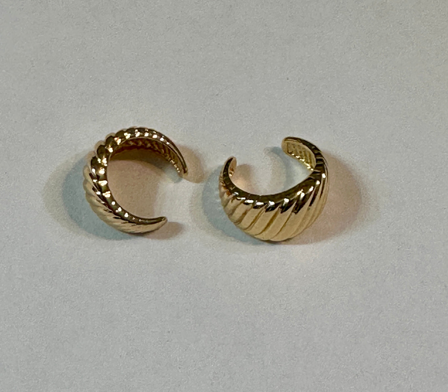 12k Gold Beth Twisted Croissant Ear Cuff