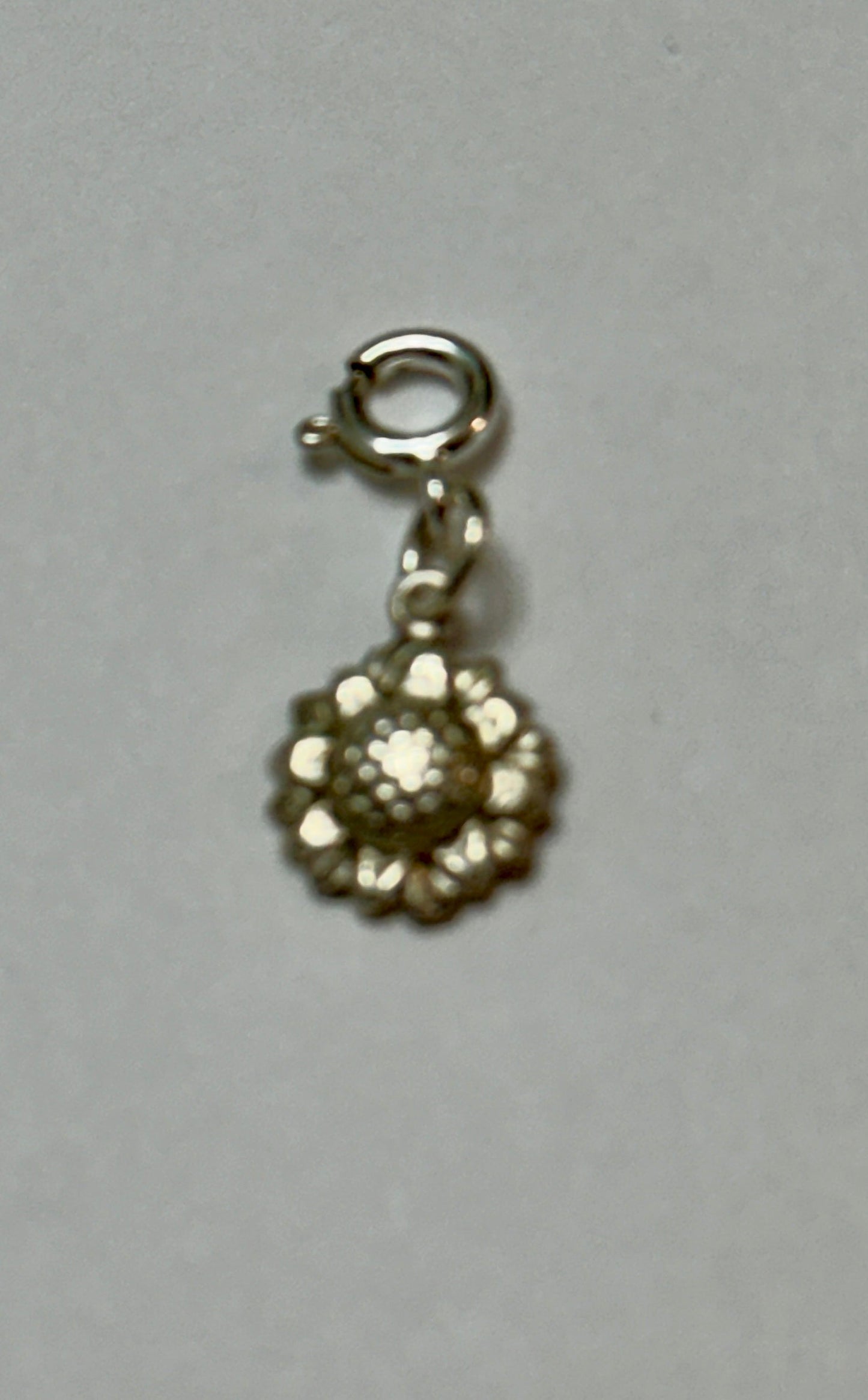 Sterling Silver Sunflower Charm