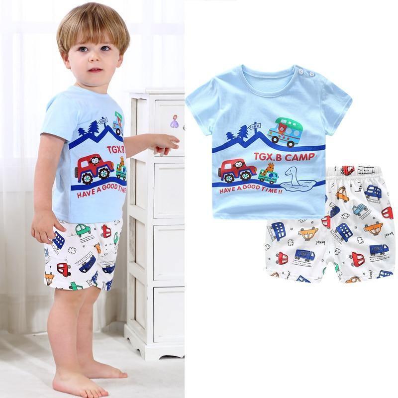 Modern Baby Short Sleeve Clothing Set For Boys And Girls Cotton Underwear SuitSummer Pajamas for Kids