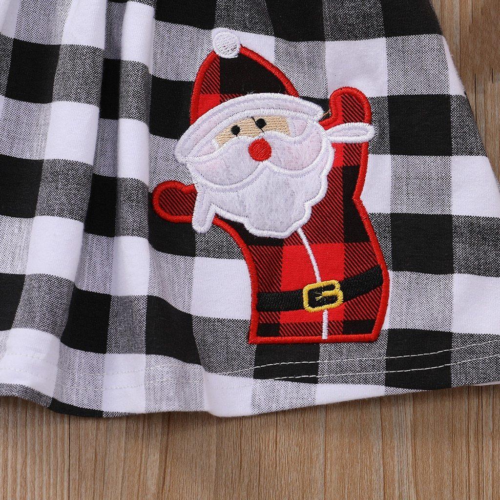 Cute Outfits Autumn Winter Plaid Suspender Christmas Dress Clothing Kids Girls Skirts
