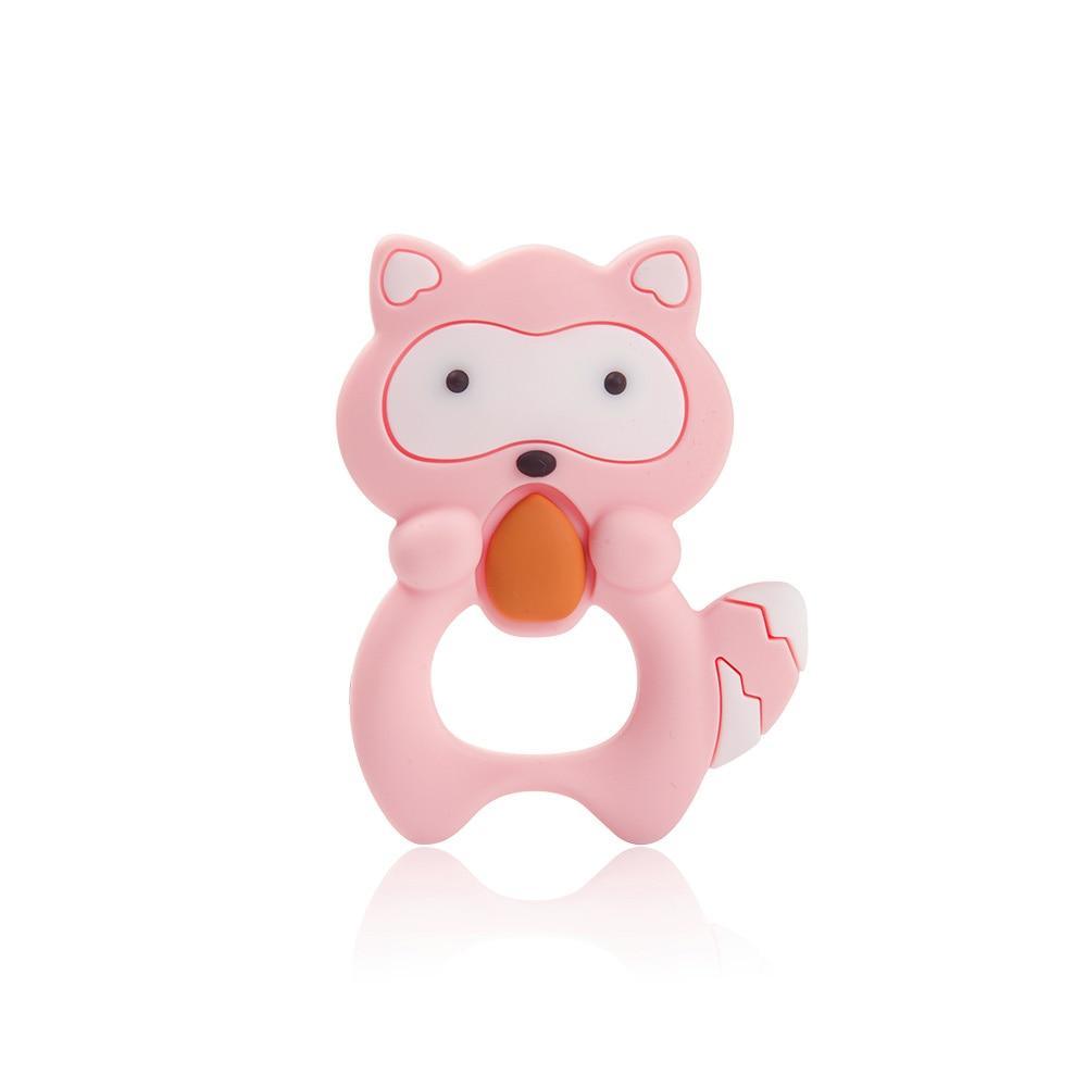Silicone Raccoon Animal Cartoon Teether Food Grade Chewable Teething Toddle Safe For Baby And Perfect Gift For Babies