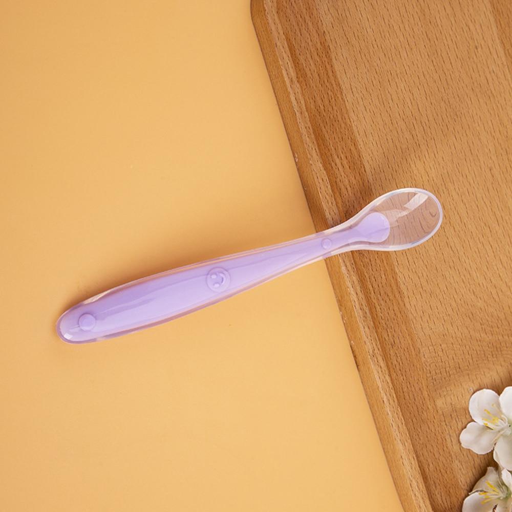 New Candy Color Baby Soft Silicone Spoons Feeding Dishes Tableware Flatware Children Food Feeding Tools