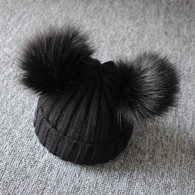 Newborn Baby Kids Girls Winter Warm Knit Hat Ball Beanie Cap Design