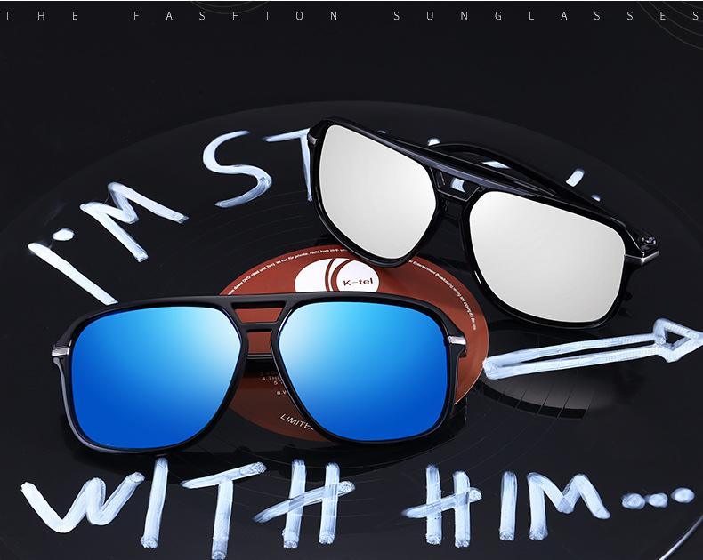 Luxury Polarized Men Business Oversized Mirror Sunglasses For Driving Brand Designer Driver Sunglasses UV400 Protection
