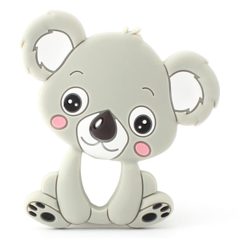 2pcs Cartoon Baby Teether Animal Silicone Teether Raccoon Elephant Koala Giraffe Baby Teething Toys Accessories Perfect Toy For Kids