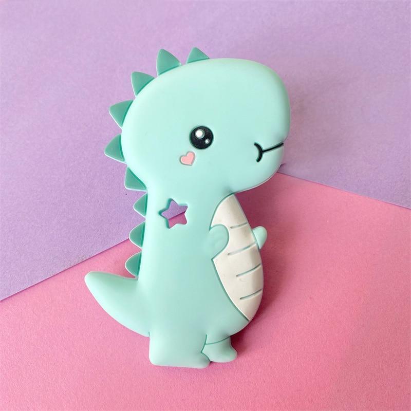 Dinosaur Teether Teething Animal Shape Chewable Chewing Toys For Baby Boys And Girls BPA Free Food Pefect Gift