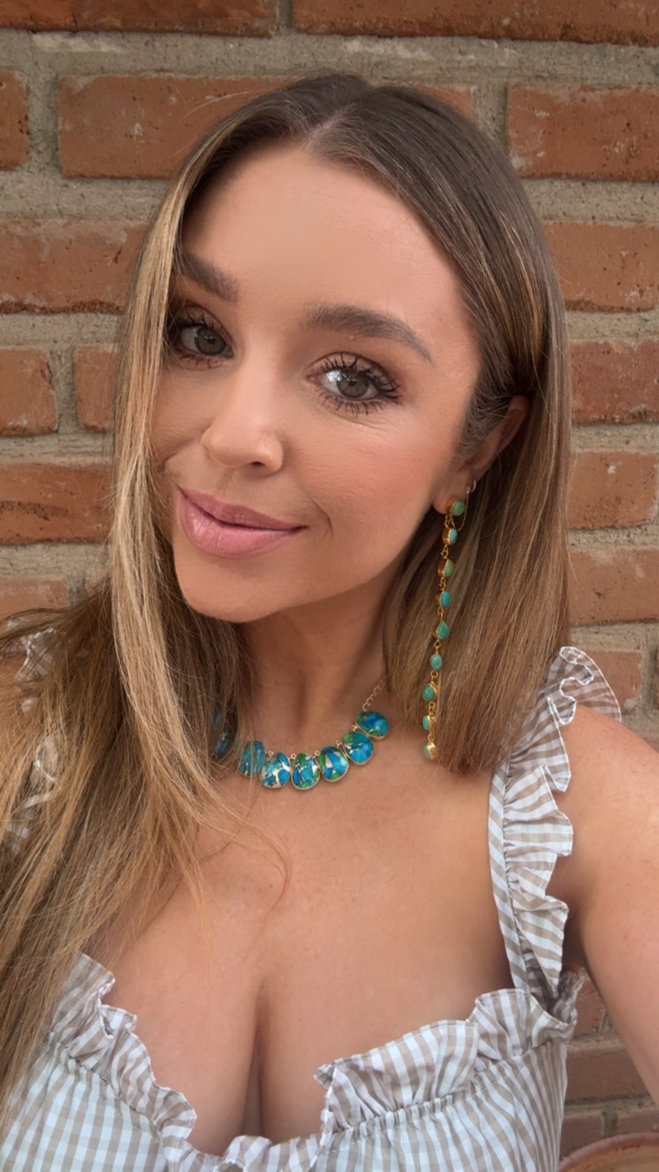 "THE GOLDEN COLLECTION" Handmade Natural Peacock Dahlia Gold Plated Necklace