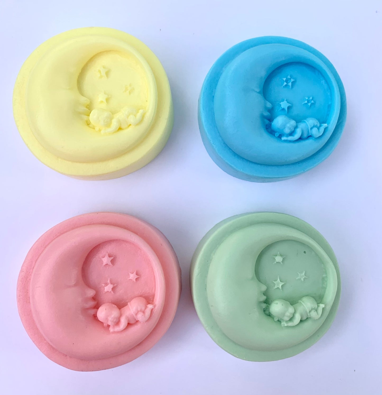 10 Baby Cradled in Moon Soap Favors For A Girl