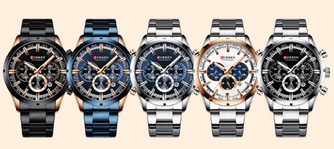 Men's Sports Waterproof Stainless Steel Watch With Chronometers And Special Date Display Unique Design Perfect Gift