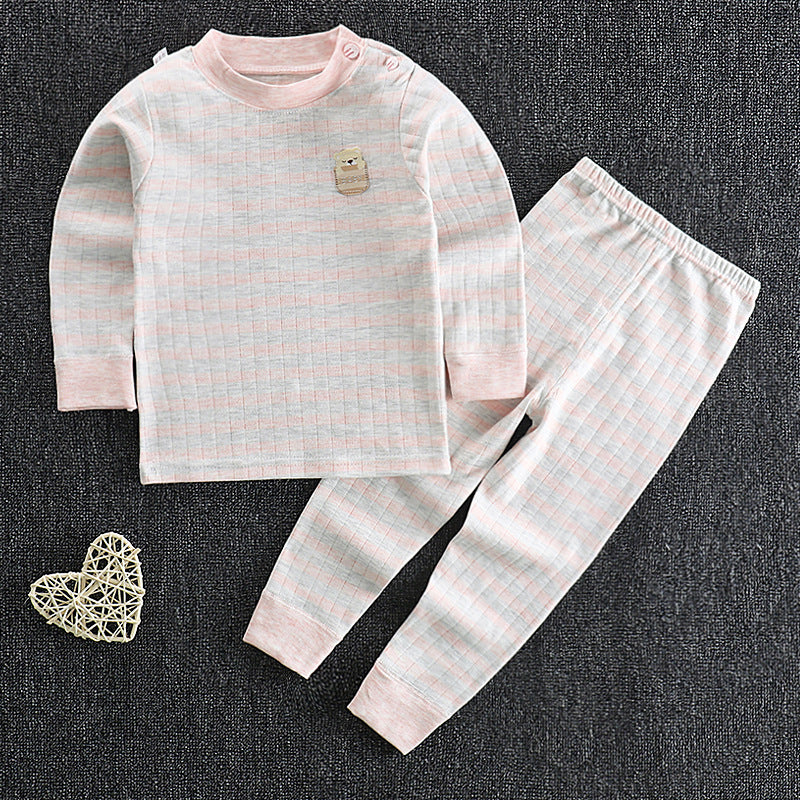 Autumn And Winter Children's Clothing Baby Cotton Autumn Clothes Long Trousers Suit