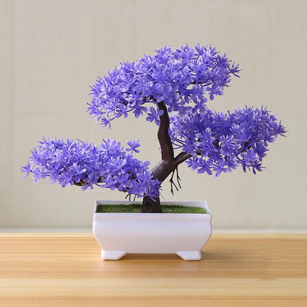 Artificial Bonsai Tree Fake Flower Potted Ornament For Home, Room, Garden, Bookshelves Decoration Desktop Display Artificial Flower Potted for Home Decor