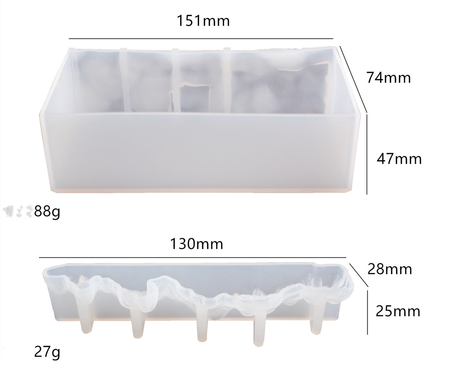 Diy Crystal Resin Epoxy Mountain Sea Wave Sea Water Surface Mountain Sea Mirror Silicone Mold