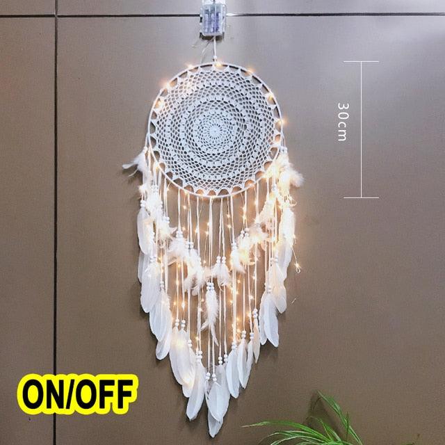 Big Dream Catcher Hanging/Light Decoration Dream Catcher Moon Dream Catcher Room Home Decor Dream Catcher Gifts For Mom Friends Women Girls Wall Decor Bedroom Decoration