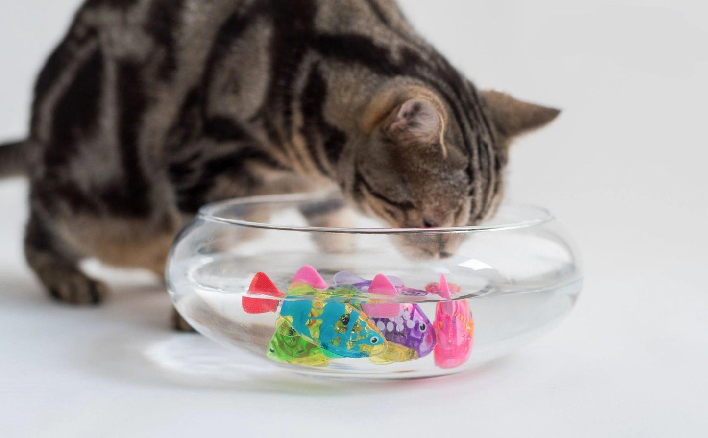 Cat Interactive Electric Fish Toy Water Cat Toy for Indoor Play Swimming Robot Fish Toy for Cat and Dog with LED Light Pet Toys New Bath Toys Interactive Plastic Fish Toys Electronic Cat Toy Gift to Stimulate Your Pet's Hunter Instincts