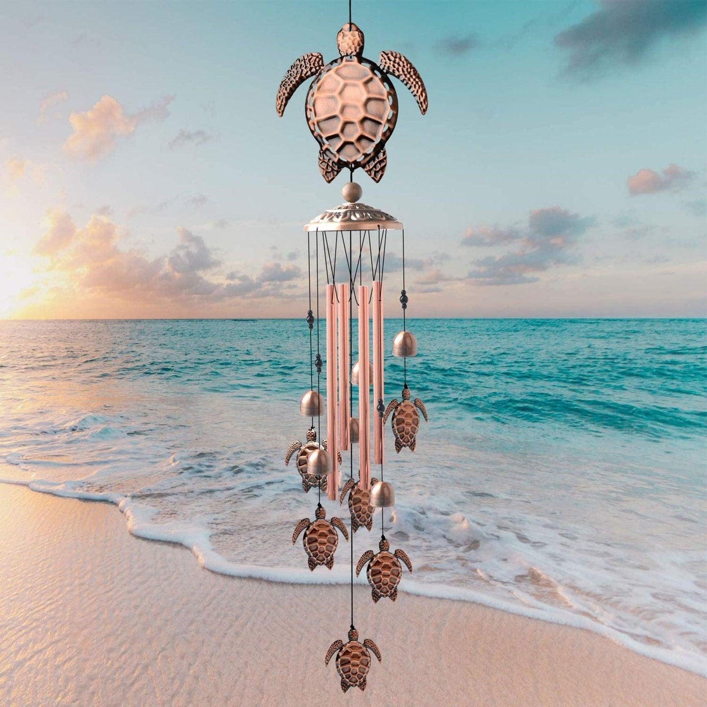 Copper Wind Chimes Outdoor Classic Wind Chimes Memorial Wind Chime Gifts for Grand Mother Garden Yard Decor Gift