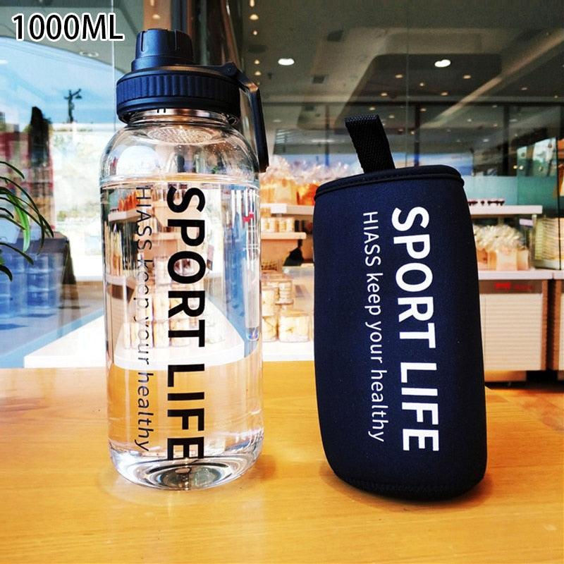 Creative Water Bottle Glass Drink Bottles For Camping Hiking Climbing Sport Bottle Portable Bottle Drinkware Eco-friendly Wide Mouth Glass Drinking Water Bottle Reusable Sport Water Bottles for Gym Hiking