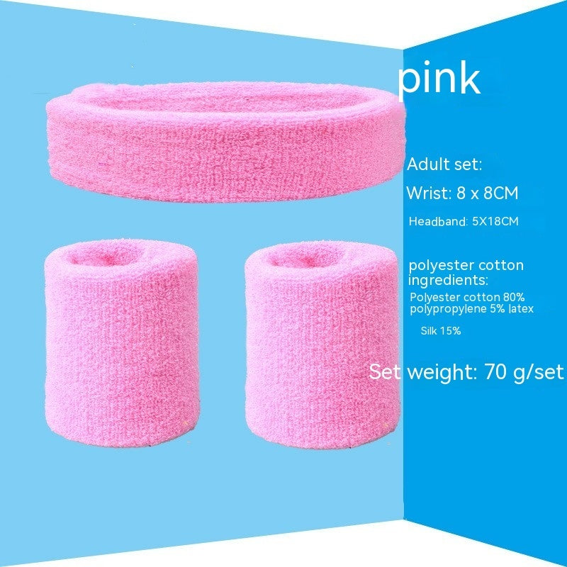Sports Sweat-absorbent Wristband Headband Hairband Suit