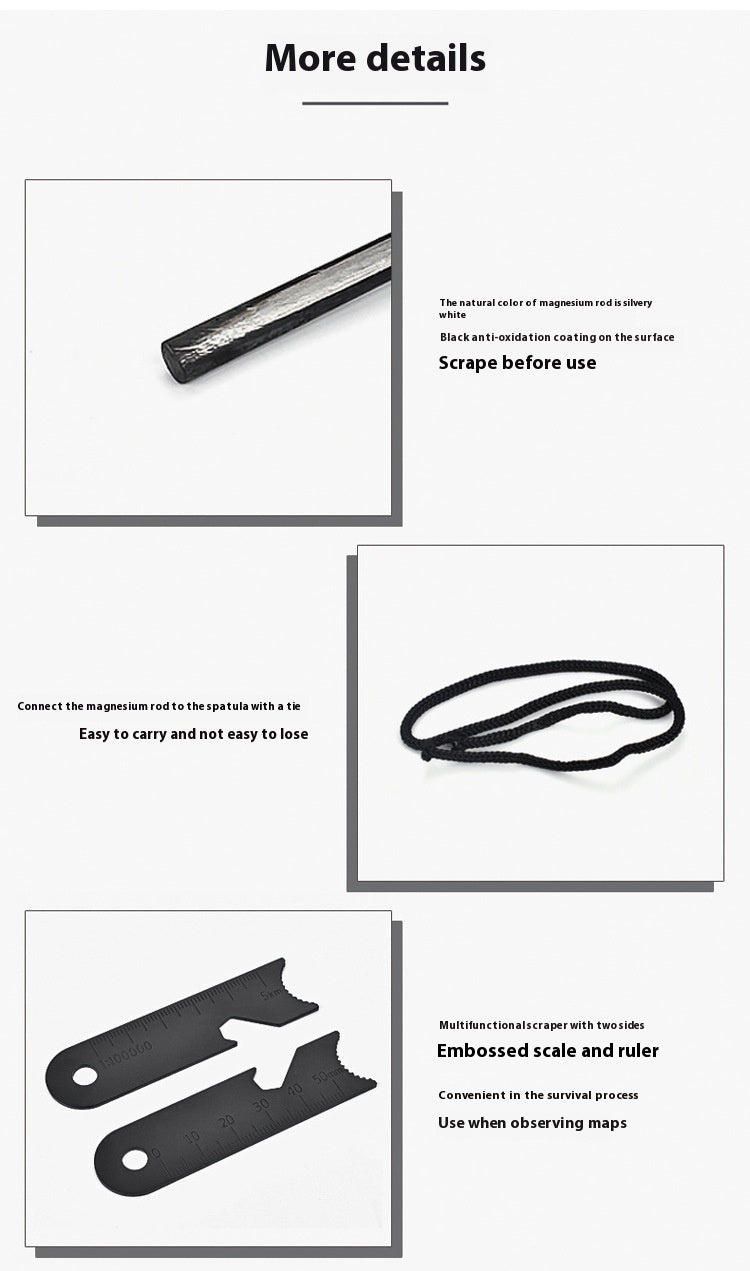 Outdoor Camping Stainless Steel Multifunctional Flint