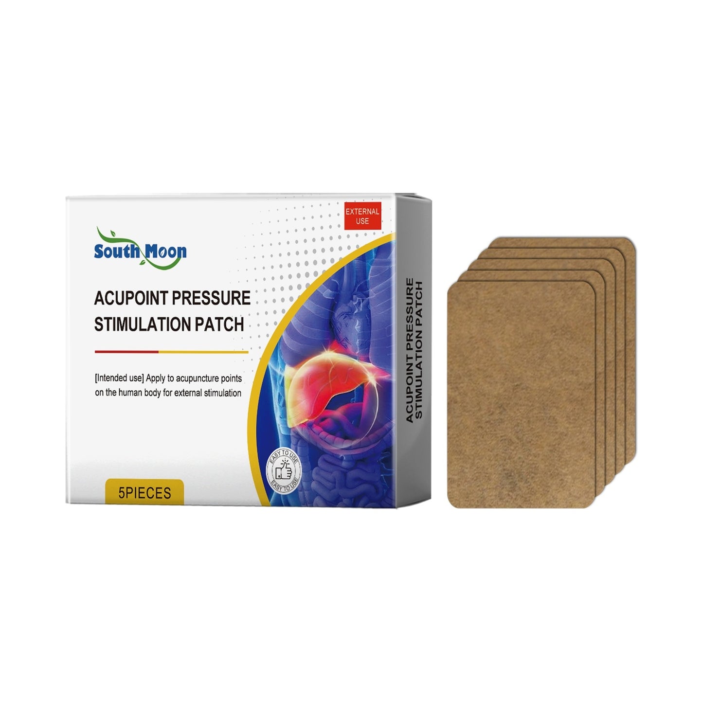 Herbal liver protection patch stimulates acupoints