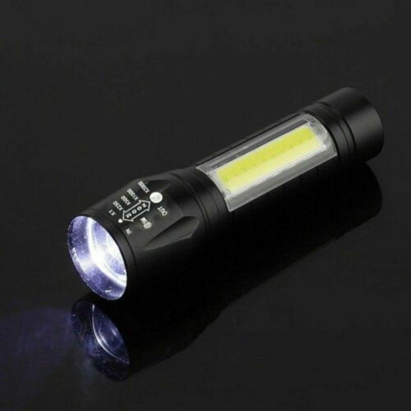 Flashlights Rechargeable USB Portable Super Bright Waterproof Zoomable Portable LED Focus Flashlight Mini Torch Tactical Flash Light Torch Light Camping Hiking