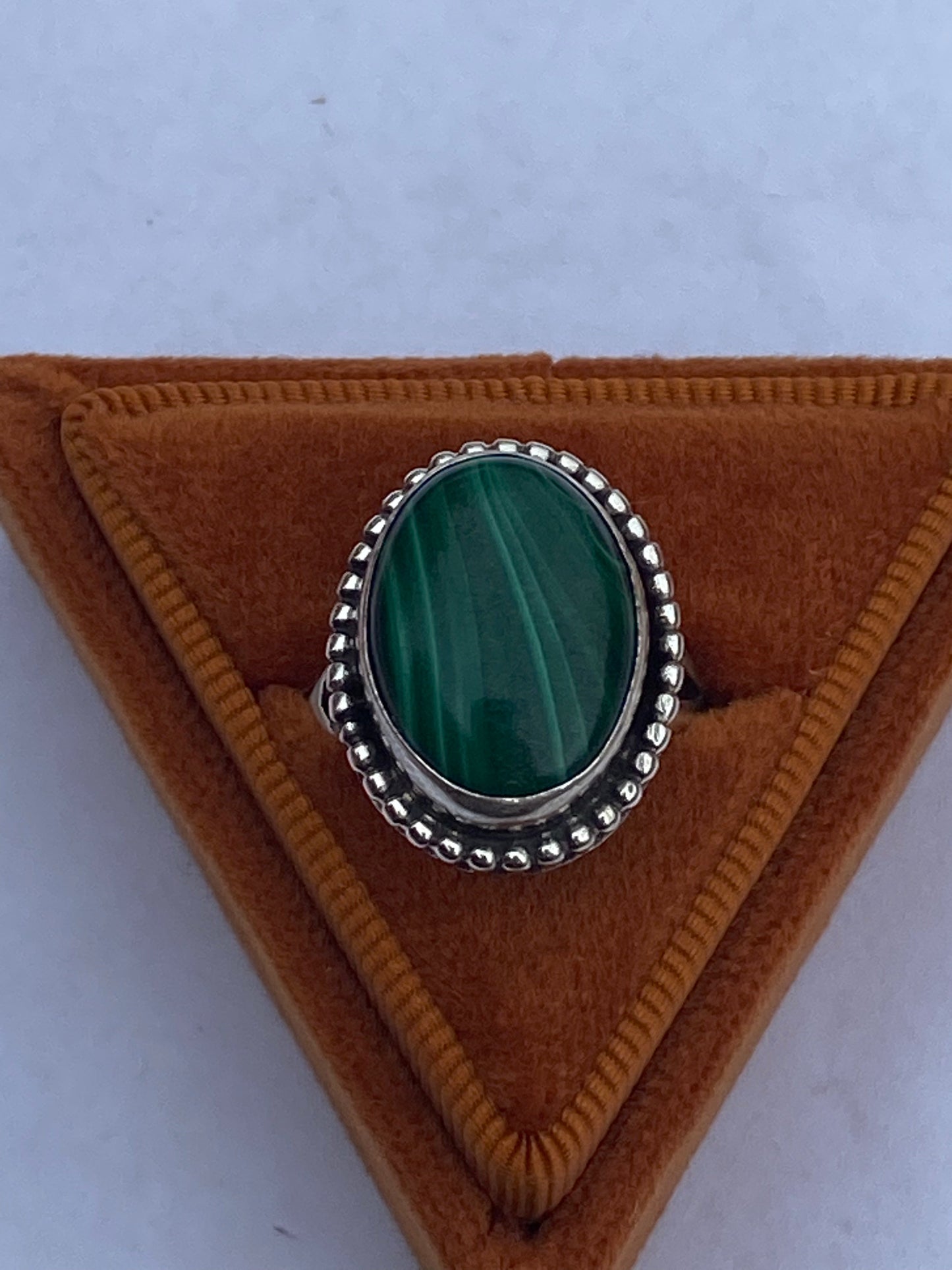 Handcrafted Malachite & Sterling Silver Rings