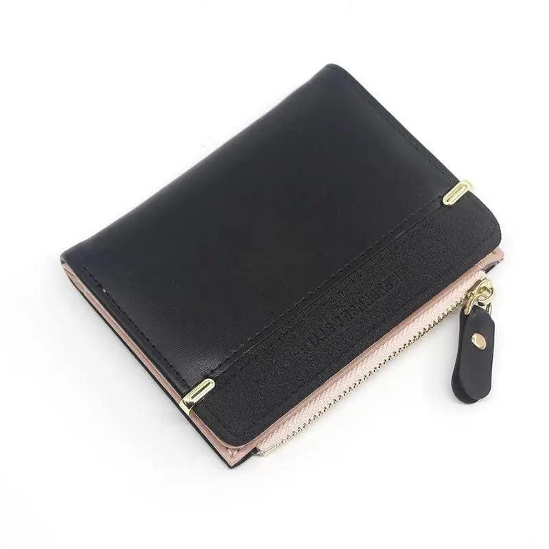 Mini PU Leather Women Elegant Purse Wallet Simple Design Lightweight Portable Small Female Wallet