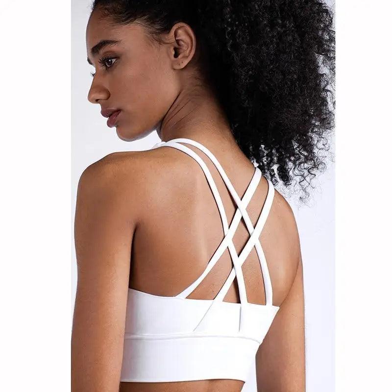 New High Quality Fabric Nylon Breathable Women Yoga Tops Bra Solid Color And Sports Wear Outdoor Exercise Clothes For Ladies