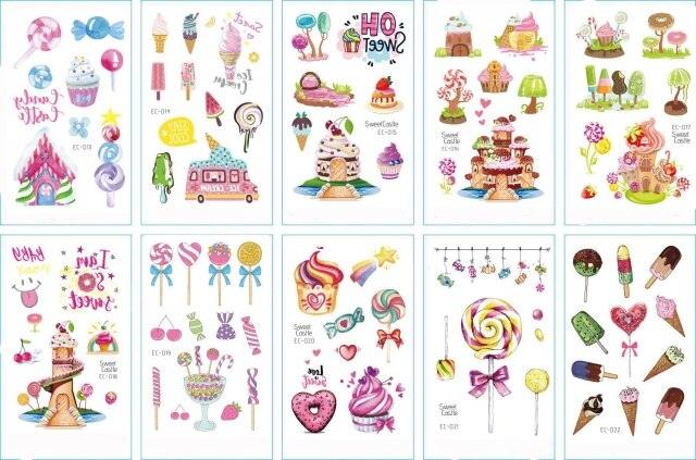 10pcs Dinosaur Sticker Temporary Tatoo Waterproof Colorful Elegant Children Tattoos