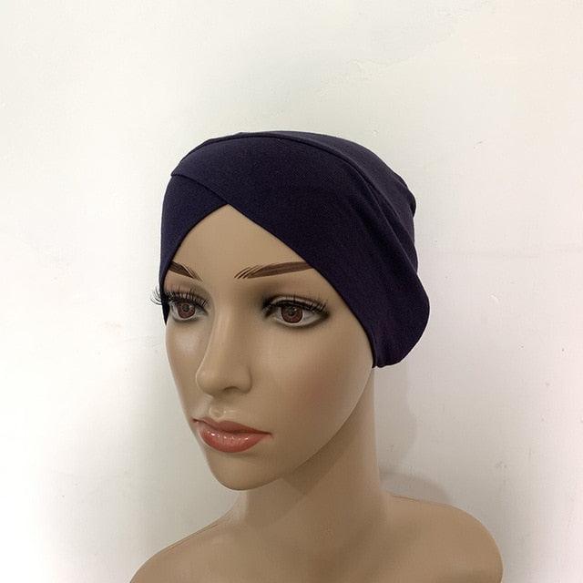 Women Soft Cotton Under Scarf Cap Turban Ready Wear Hijab Cap Female Headscarf Bonnet Hijabs Head Wraps for Women