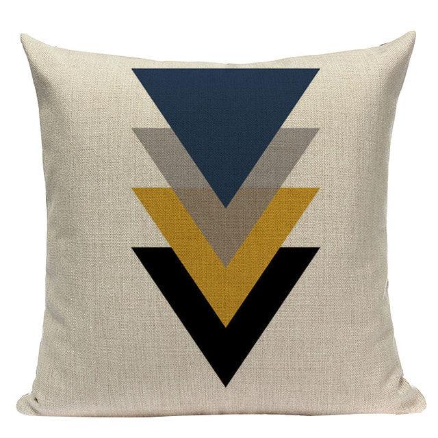 Yellow Pillow Covers Nordic Geometric Cushion Pillow Covers White Pillowcase Geometric Cushion Case Decoration Home Room Pillow Case