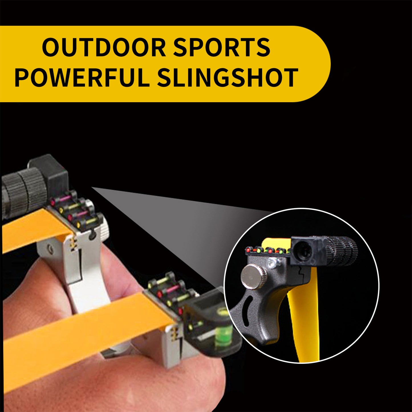 Aiming Light Flat Rubber Band Slingshot Outdoor Shooting Equipment