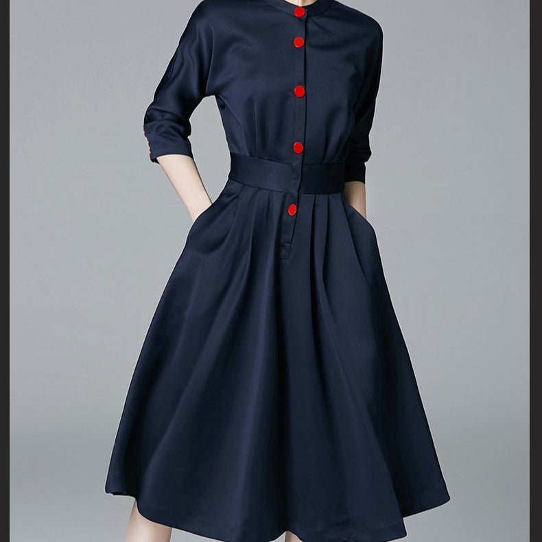 Autumn New Women's Dress Spring And Autumn OL Shirt Skirt