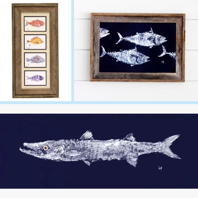 Coastal Art King Fish with Cape Ocean Artist Inspired