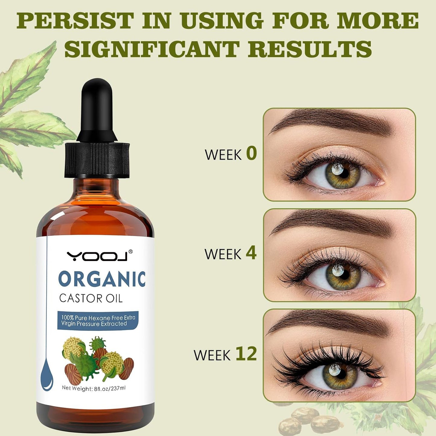 Eyelash Eyebrow Hair Improvement Castor Oil